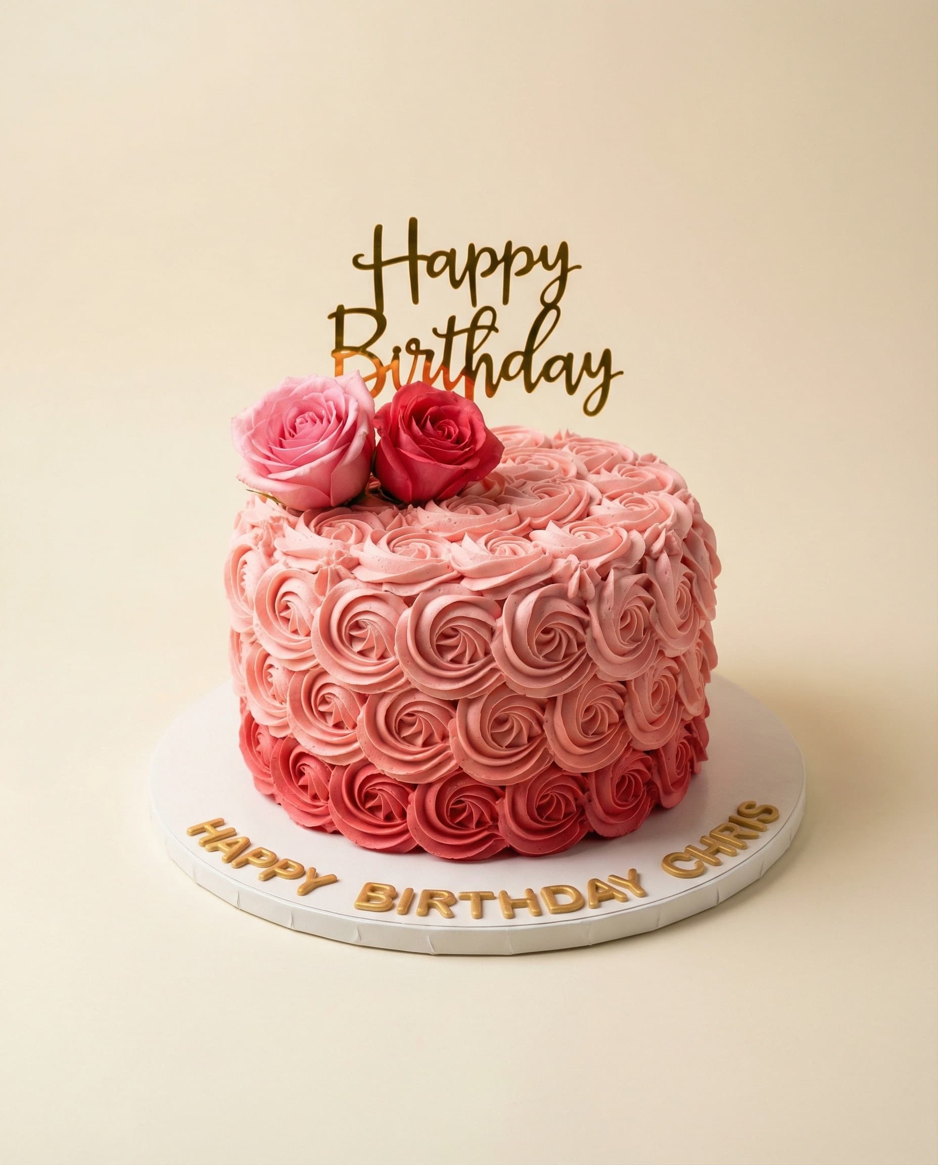 Custom beautifully crafted birthday cake for Chris